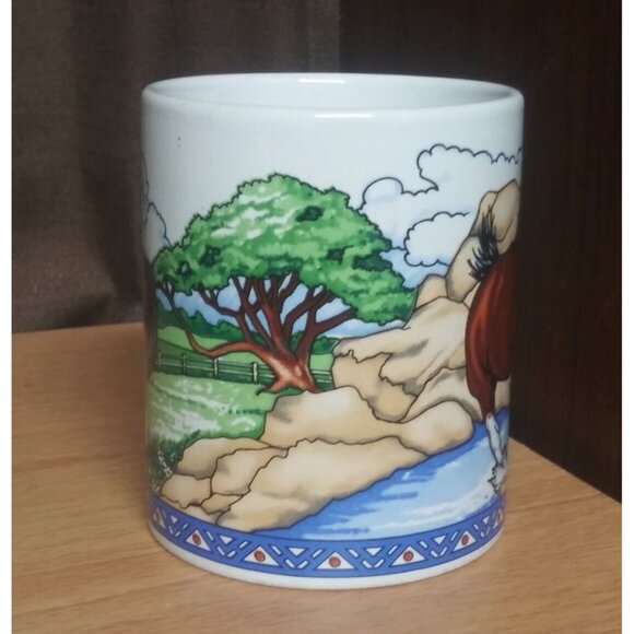 Vintage Coffee Mug 1995 Clysdale Horses Farmyard Equestrian mug Busch Gardens - Picture 4 of 8